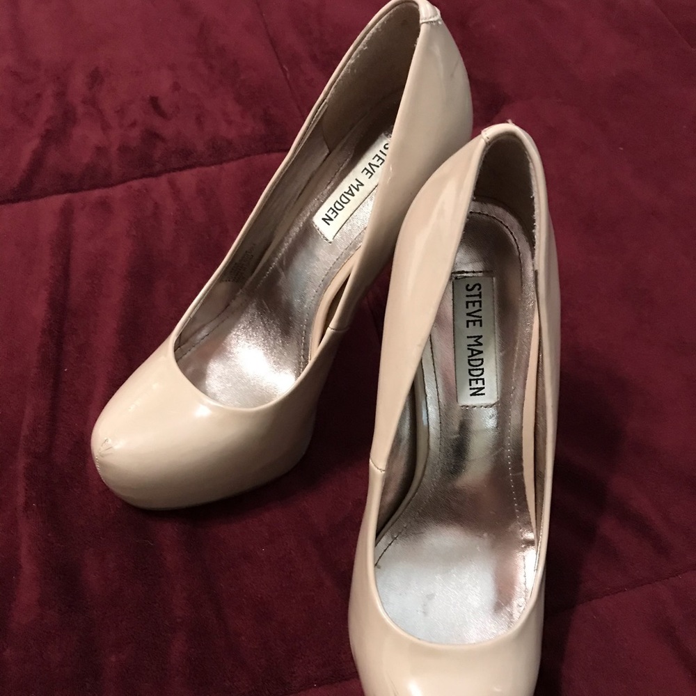 nude platform pumps